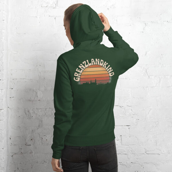 Grenzlandkind – Unisex Hoodie Flensburg (Retro-Sunset)