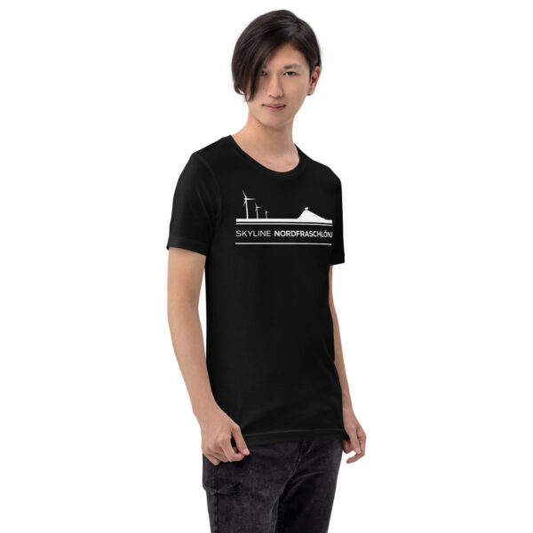 unisex-staple-t-shirt-black-right-front-6a06f6bda2f47.jpg Skyline Nordfraschlönj – T-Shirt Nordfriesland