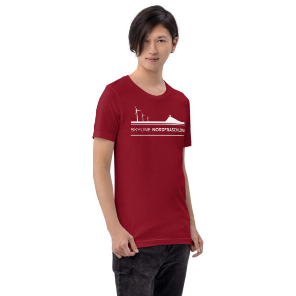 unisex-staple-t-shirt-cardinal-right-front-6a06f6bda30a8.jpg Skyline Nordfraschlönj – T-Shirt Nordfriesland