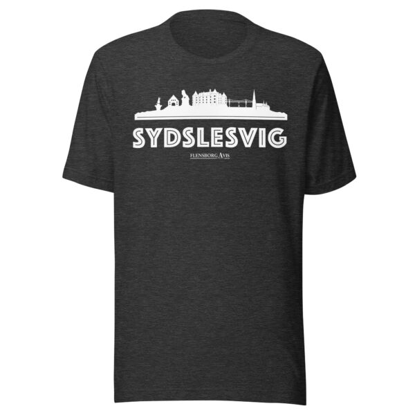 unisex-staple-t-shirt-dark-grey-heather-front-6a072054a4898.jpg Sydslesvig – Flensborg Avis T-Shirt (Sydslesvig-Skyline)