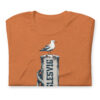 unisex-staple-t-shirt-heather-autumn-front-6a083c2224139.jpg Möwe auf dem Sydslesvig-Poller – T-Shirt