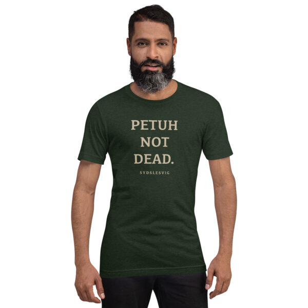 unisex-staple-t-shirt-heather-emerald-front-6a13db2caf34d.jpg PETUH NOT DEAD. — Borderland Statement Tee