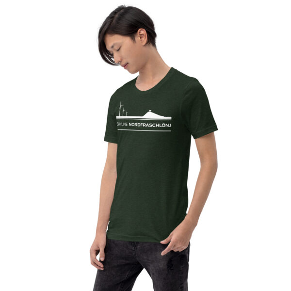 unisex-staple-t-shirt-heather-emerald-left-front-6a06f6bda29e6.jpg Skyline Nordfraschlönj – T-Shirt Nordfriesland