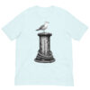 unisex-staple-t-shirt-heather-ice-blue-front-6a072ce9979a9.jpg Möwe auf dem Flensborg-Poller – T-Shirt
