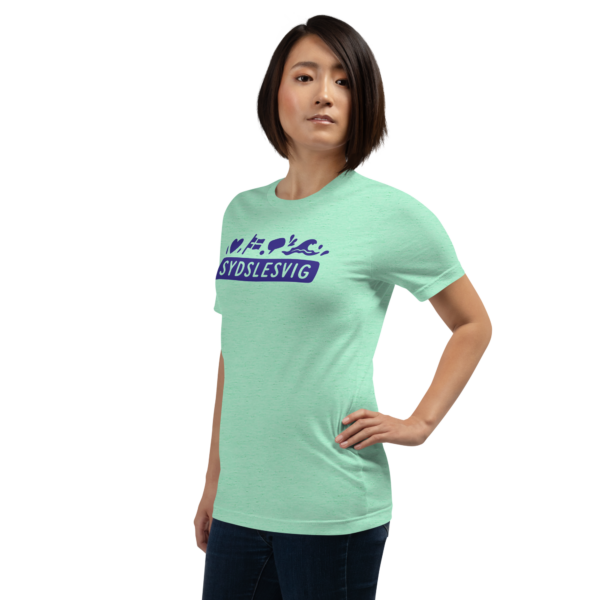 unisex-staple-t-shirt-heather-mint-left-front-6a06dc7d7759b.png Sydslesvig in vier Symbolen – T-Shirt