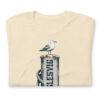 unisex-staple-t-shirt-heather-natural-front-6a083c2224209.jpg Möwe auf dem Sydslesvig-Poller – T-Shirt