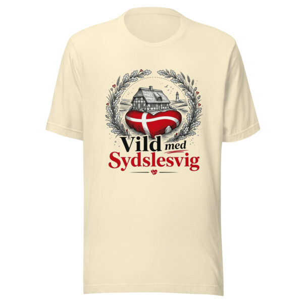 unisex-staple-t-shirt-natural-front-6a06e8682a64b.jpg Vild med Sydslesvig – T-Shirt