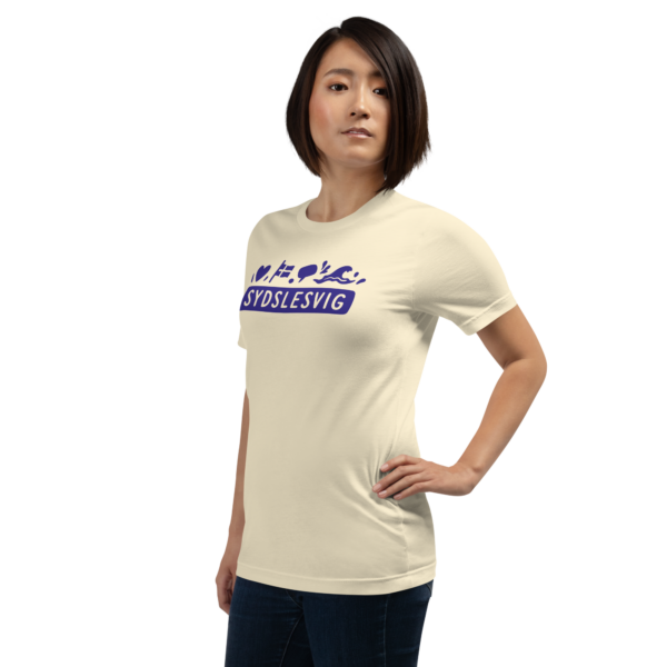 unisex-staple-t-shirt-natural-left-front-6a06dc7d776b0.png Sydslesvig in vier Symbolen – T-Shirt