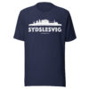 unisex-staple-t-shirt-navy-front-6a072054a49ca.jpg Sydslesvig – Flensborg Avis T-Shirt (Sydslesvig-Skyline)