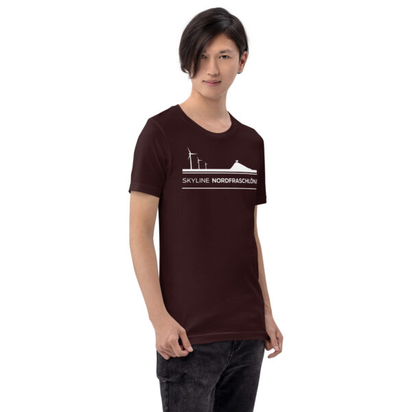 unisex-staple-t-shirt-oxblood-black-right-front-6a06f6bda31d1.jpg Skyline Nordfraschlönj – T-Shirt Nordfriesland