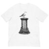 unisex-staple-t-shirt-solid-white-blend-front-6a072ce997aba.jpg Möwe auf dem Flensborg-Poller – T-Shirt