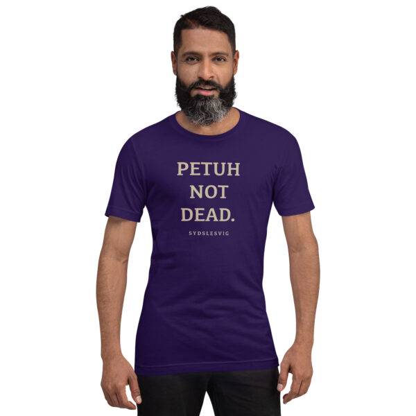 unisex-staple-t-shirt-team-purple-front-6a13db2caf01c.jpg PETUH NOT DEAD. — Borderland Statement Tee