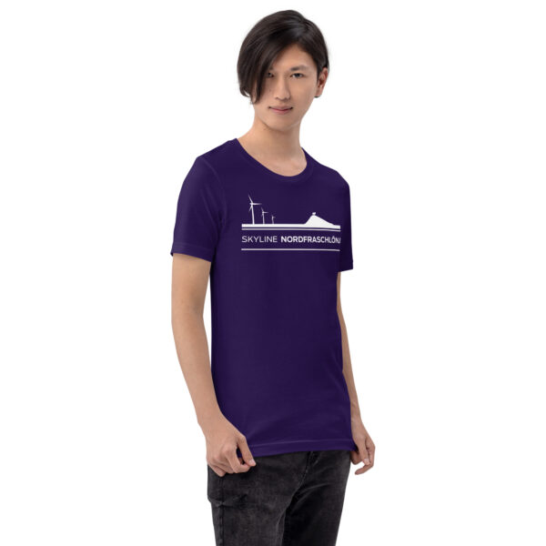 unisex-staple-t-shirt-team-purple-right-front-6a06f6bda3263.jpg Skyline Nordfraschlönj – T-Shirt Nordfriesland