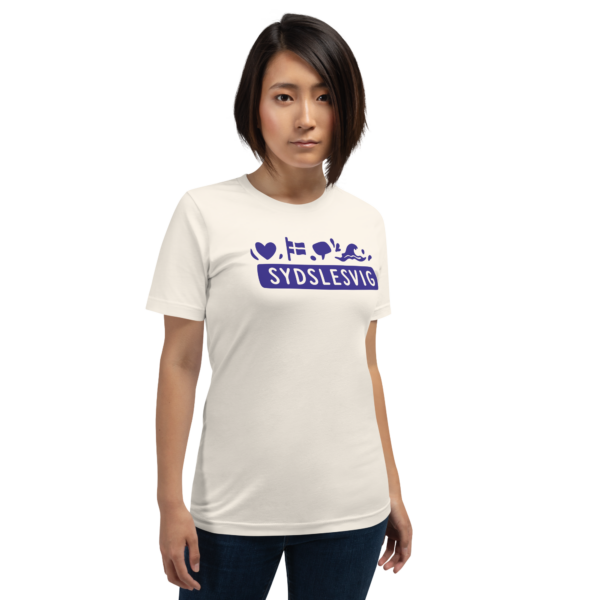 unisex-staple-t-shirt-vintage-white-front-6a06dc7d73612.png Sydslesvig in vier Symbolen – T-Shirt