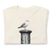 unisex-staple-t-shirt-vintage-white-front-6a072ce995248.jpg Möwe auf dem Flensborg-Poller – T-Shirt